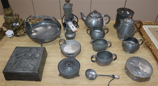 A collection of Libertys Tudric and other pewter